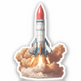 Start Space Rocket Sticker