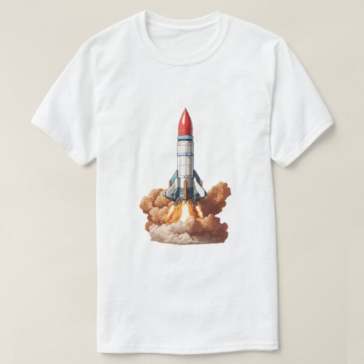 Start Space Rocket T-shirt (Design voorkant)
