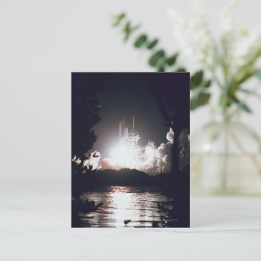 Start Space Shuttle Briefkaart (Staand voorkant)