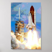 Start Space Shuttle Poster (Voorkant)