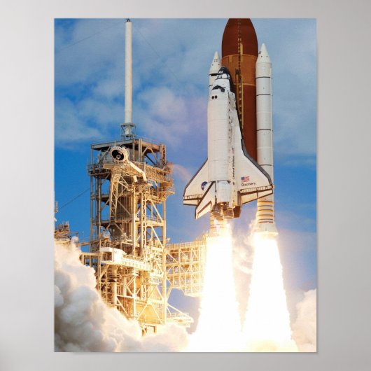 Start Space Shuttle Poster (Voorkant)