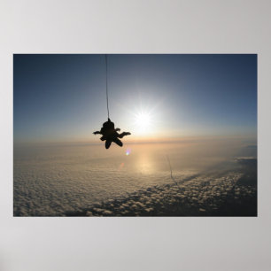 Start Space Shuttle - Skydiver's Uitzicht Poster