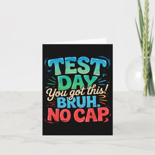 Start State Testing Day Motivatie die je verplette Kaart (Voorkant)