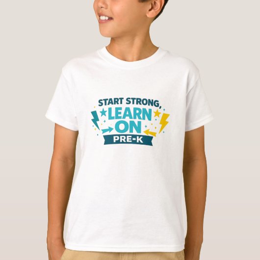 Start Sterk Leren – Pre-K T-shirt (Voorkant)