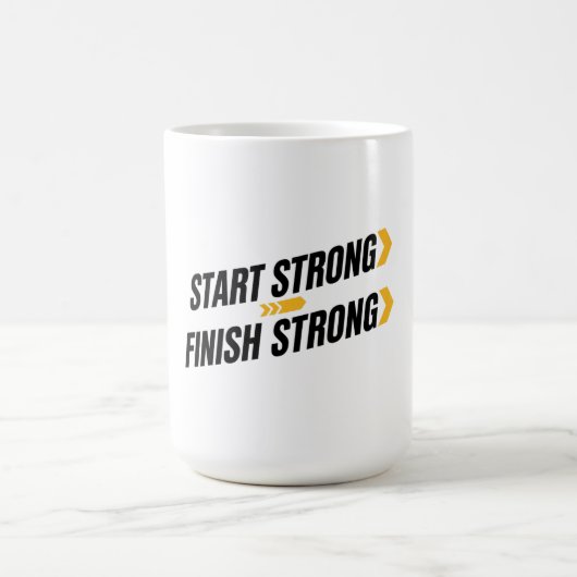 Start Strong Finish Strong Mug Koffiemok (Center)