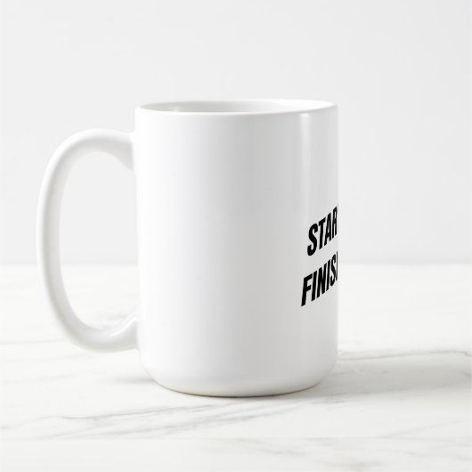 Start Strong Finish Strong Mug Koffiemok (Links)