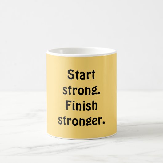 Start strong. Finish stronger. Koffiemok (Center)