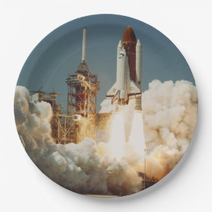 Start STS-6 Shuttle Papieren Bordje