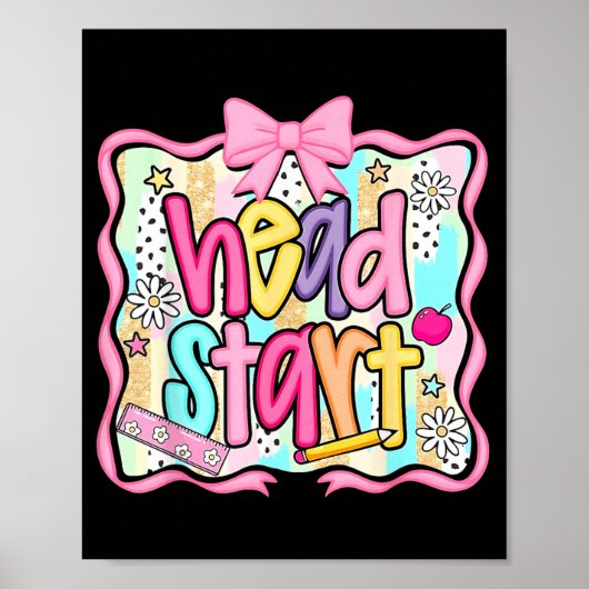 Start Team Thuisonderwijs Leraar Headstart Terug Poster (Voorkant)