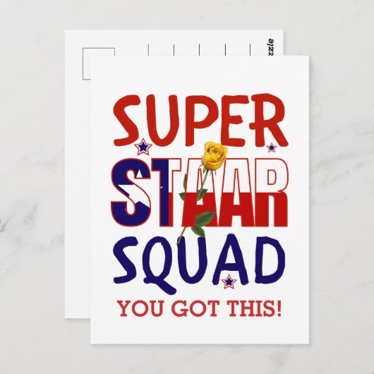 Start Texas Test Day Teacher Motivatie Briefkaart (Voorkant / Achterkant)