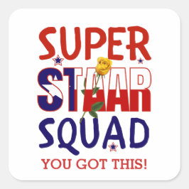 Start Texas Test Day Teacher Motivatie Vierkante Sticker