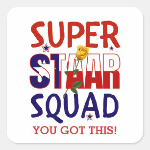 Start Texas Test Day Teacher Motivatie Vierkante Sticker