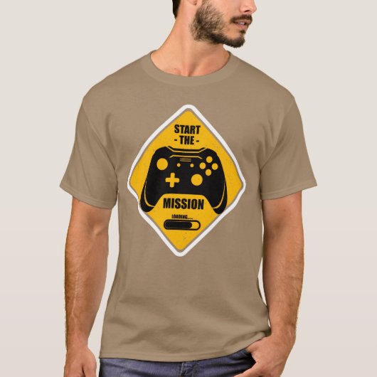 Start the Mission Video Game Gaming Gifts Gamers r T-shirt (Voorkant)