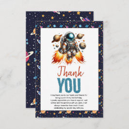 Start Twee De Maan Tweede Verjaardagsruimte Bedankkaart