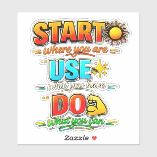 Start Use Do OG Transparent Sticker Motivational (Vel)
