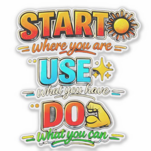 Start Use Do OG Transparent Sticker Motivational (Voorkant)