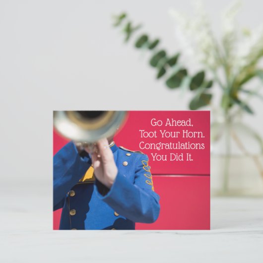 Start uw hoorn op - Band Player Briefkaart (Staand voorkant)