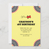 Start uw motoren Racing 1e verjaardag Kaart (Achterkant)