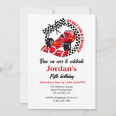 Start uw motoren rode race auto elke leeftijd verj kaart (Voorkant)