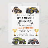 Start uw motoren Trucks Verjaardagsfeest Kaart (Voorkant)