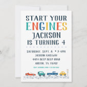 Start uw motoren Vervoer Verjaardag Kaart (Voorkant)
