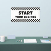 Start uw motoren Welkom banner | Racing verjaardag (Beurs)