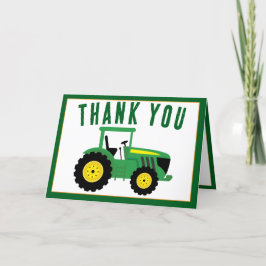 Start uw tractor 1e verjaardag Boerderij Party Sta Bedankkaart