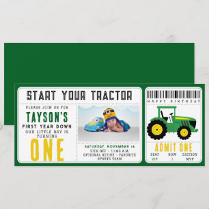 Start uw tractor 1e verjaardag Boerderij Thema Kaart