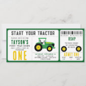 Start uw tractor 1e verjaardag | Boerderij Thema Kaart (Voorkant)