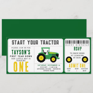 Start uw tractor 1e verjaardag   Boerderij Thema Kaart