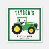 Start uw tractor 1e verjaardag | Boerderij Thema Servet (Voorkant)