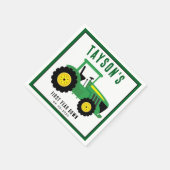 Start uw tractor 1e verjaardag | Boerderij Thema Servet (Hoek)