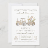 Start uw tractor boerderij verjaardagsfeestje kaart (Voorkant)