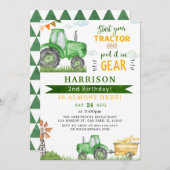 Start uw Tractor en zet de tweede verjaardag van d Kaart (Voorkant / Achterkant)