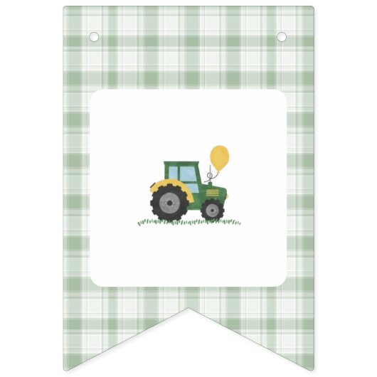 Start uw tractor verjaardag Bunting Flag Vlaggetjes (Eerste vlag)