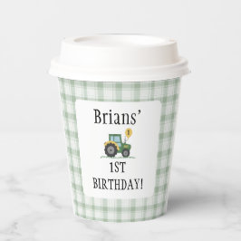 Start uw tractor vierkante papieren bekers