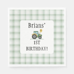 Start uw tractor vierkante papieren servet