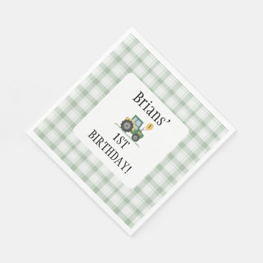 Start uw tractor vierkante papieren servet (Hoek)