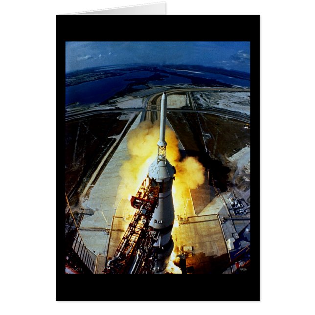 Start van de eerste Mannen op de maan - Apollo 11 (Voorkant)