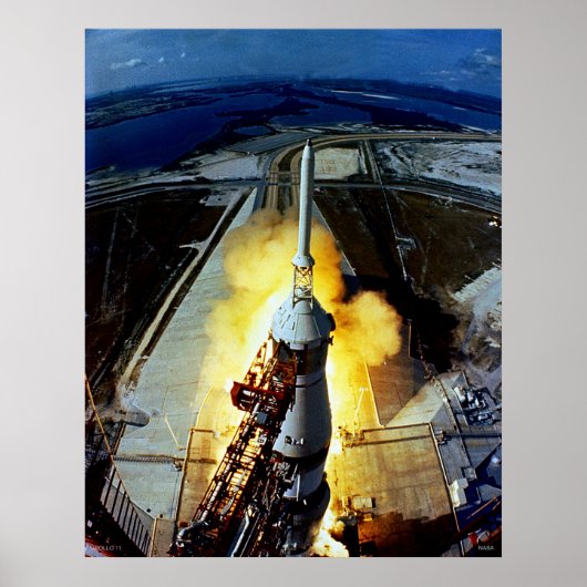 Start van de eerste Mannen op de maan - Apollo 11 Poster (Voorkant)