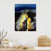 Start van de eerste Mannen op de maan - Apollo 11 Poster (Keuken)