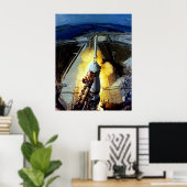 Start van de eerste Mannen op de maan - Apollo 11 Poster (Thuiskantoor)