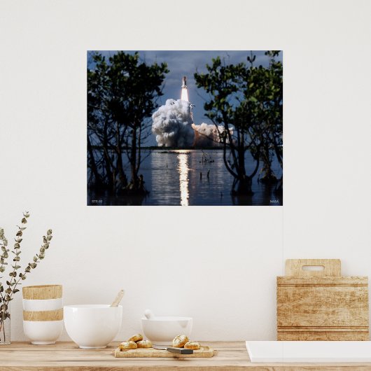 Start van de Space Shuttle STS-80 Poster (Keuken)