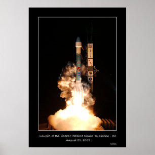 Start van de Spitzer Infrarood Space Telescope Poster