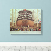 Start van H.M.S. Royal Albert, Screw Steamer Canvas Afdruk (Insitu (Houten vloer))