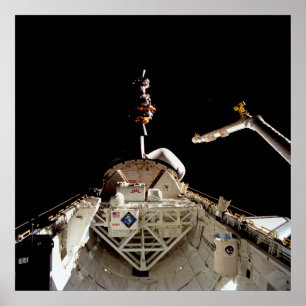 Start van LAGEOS II vanuit Shuttle Columbia (STS-5 Poster