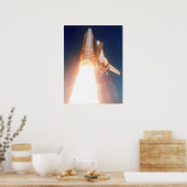 Start van Space Shuttle Atlantis (STS-110) Poster (Keuken)