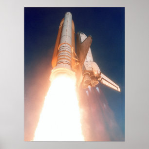 Start van Space Shuttle Atlantis (STS-110) Poster