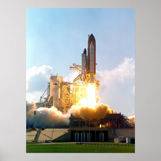 Start van Space Shuttle Atlantis (STS-112) Poster (Voorkant)