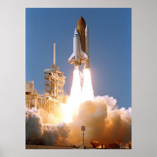 Start van Space Shuttle Atlantis (STS-112) Poster (Voorkant)